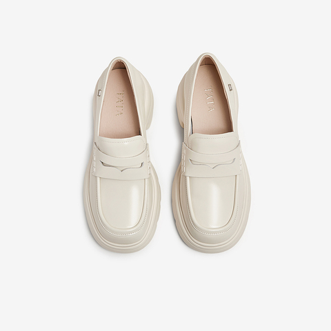 TATA/他她2025春商场同款时尚休闲乐福鞋女新款7DK21AA5