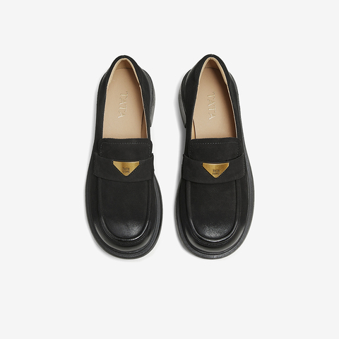 TATA/他她2025春商场同款时尚休闲乐福鞋女新款WU202AA5