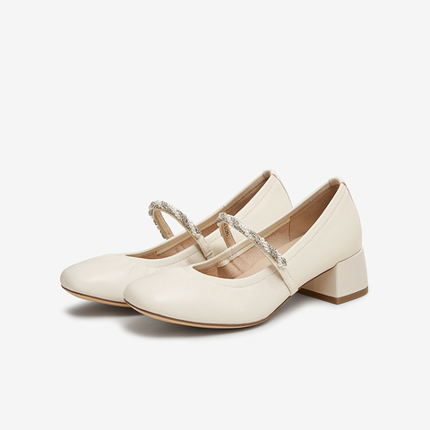 TATA/他她2025春商场同款女时尚气质玛丽珍鞋新款7AC13AQ5