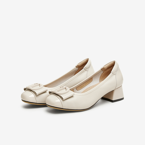 TATA/他她2025春商场同款时尚休闲中高跟单鞋女新款X8MA6AQ5