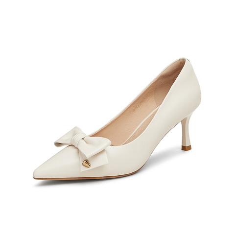 TATA/他她2025春商场同款时尚休闲中高跟单鞋女新款XMR01AQ5