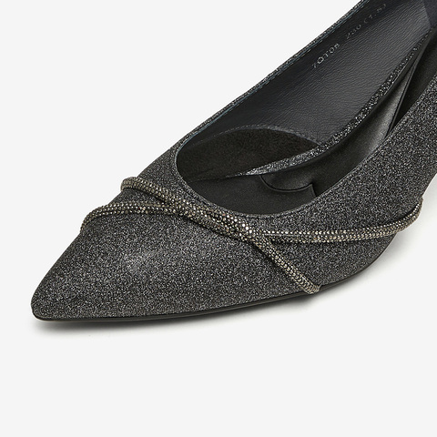 TATA/他她2025春商场同款时尚休闲中高跟单鞋女新款7QT08AQ5