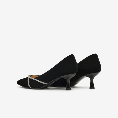 TATA/他她2025春商场同款时尚休闲中高跟单鞋女新款7QT08AQ5