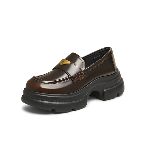 TATA/他她2025春时尚简约休闲圆头女乐福鞋新款7OL29AA5