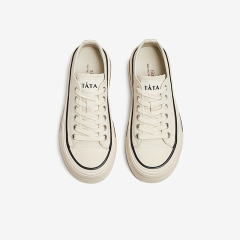 TATA/他她2025春厚底女经典休闲百搭板鞋新款WP801AM5