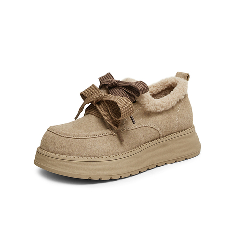 TATA/他她2025春商场同款时尚休闲毛毛单鞋女新款CYY02AM5