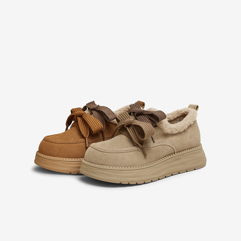 TATA/他她2025春商场同款时尚休闲毛毛单鞋女新款CYY02AM5