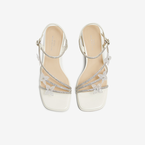 TATA/他她2025夏商场同款时尚简约女时装凉鞋新款XQC01BL5