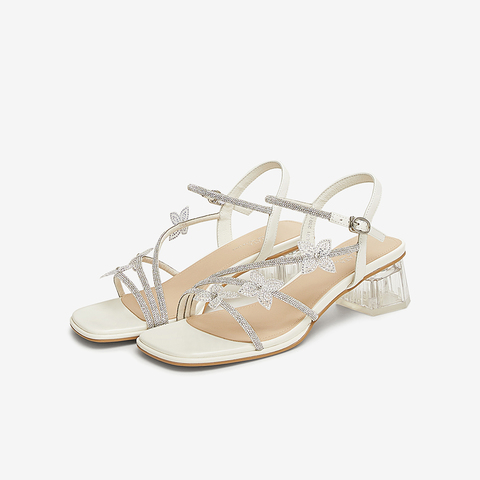 TATA/他她2025夏商场同款时尚简约女时装凉鞋新款XQC01BL5