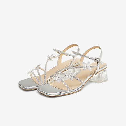 TATA/他她2025夏商场同款时尚简约女时装凉鞋新款XQC01BL5