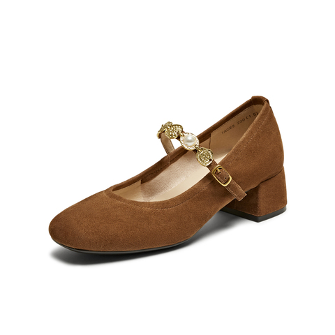 TATA/他她2025春浅口女气质玛丽珍鞋新款7ACE5AQ5