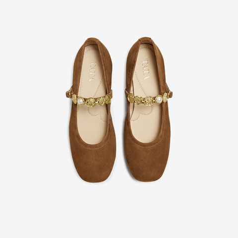 TATA/他她2025春浅口女气质玛丽珍鞋新款7ACE5AQ5