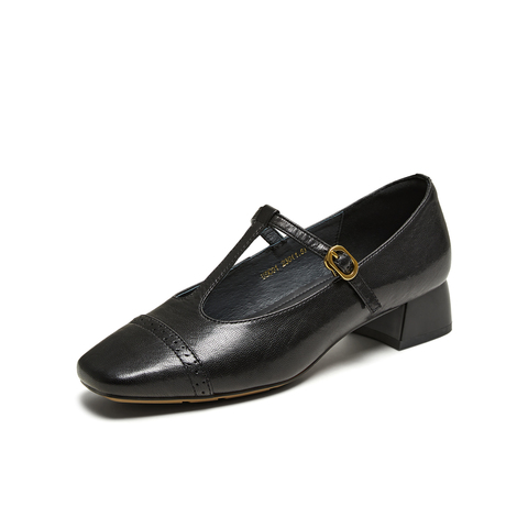 TATA/他她2025秋夏商场同款浅口女气质玛丽珍鞋新款USC01CQ5