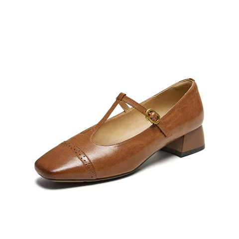 TATA/他她2025秋夏商场同款浅口女气质玛丽珍鞋新款USC01CQ5