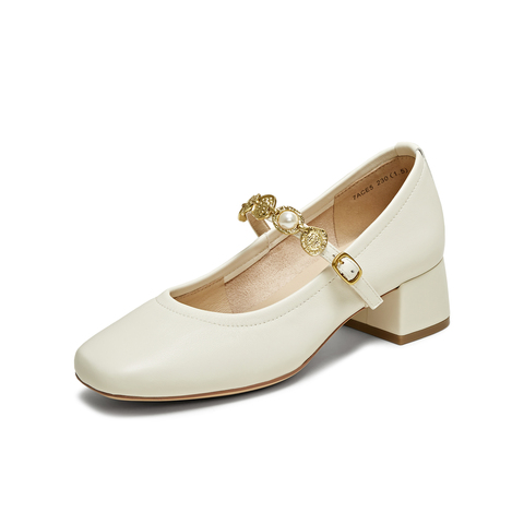 TATA/他她2025春浅口女气质玛丽珍鞋新款7ACE5AQ5