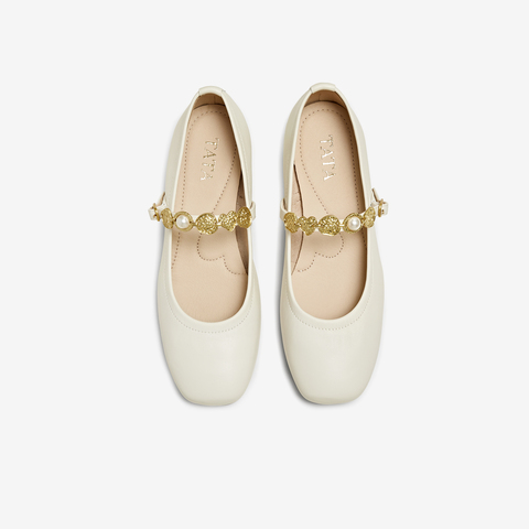 TATA/他她2025春浅口女气质玛丽珍鞋新款7ACE5AQ5