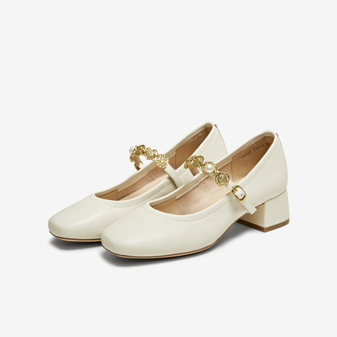 TATA/他她2025春浅口女气质玛丽珍鞋新款7ACE5AQ5