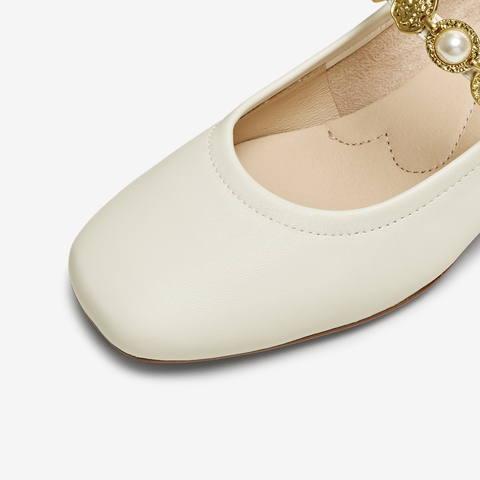 TATA/他她2025春浅口女气质玛丽珍鞋新款7ACE5AQ5