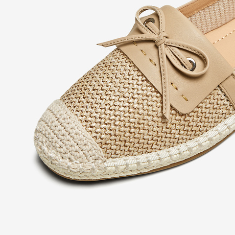 TATA/他她2025春蝴蝶结渔夫鞋女一脚蹬单鞋新款UPJ01AA5