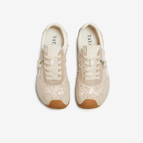 TATA/他她2025夏商场同款时尚百搭阿甘鞋女休闲鞋新款JTJ01BM5