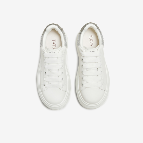 TATA/他她2025秋商场同款时尚休闲厚底女板鞋新款WU507CM5