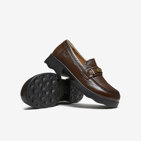 TATA/他她2025秋商场同款时尚休闲女乐福鞋新款ETV01CA5