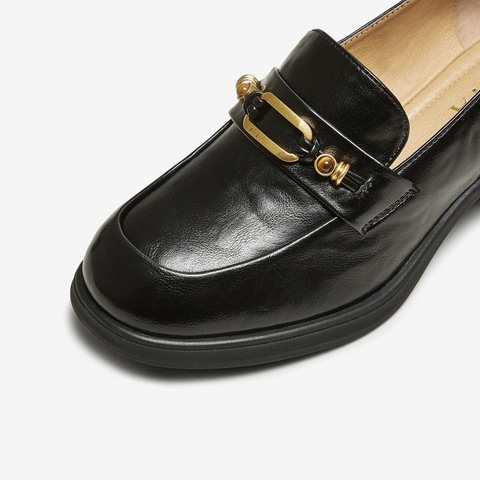 TATA/他她2025秋商场同款时尚百搭女乐福鞋新款WCNA6CA5