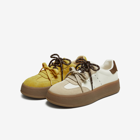 TATA/他她2025秋商场同款时尚百搭德训鞋女新款CWH05CM5