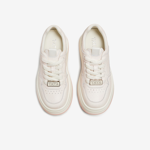 TATA/他她2025秋商场同款时尚休闲女板鞋新款CP202CM5