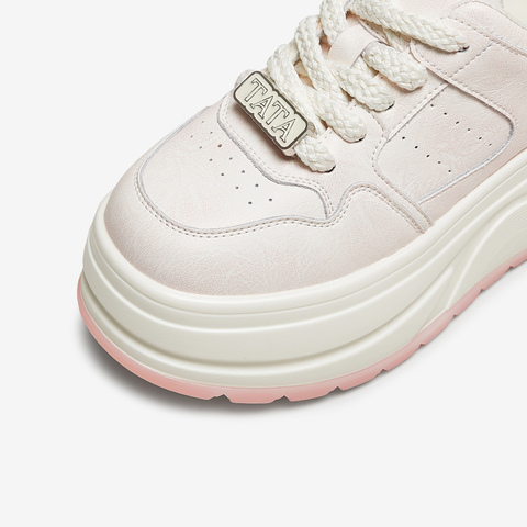 TATA/他她2025秋商场同款时尚休闲女板鞋新款CP202CM5