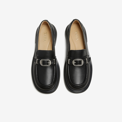 TATA/他她2025秋商场同款时尚休闲圆头女乐福鞋新款CK601CA5