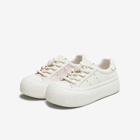 TATA/他她2025秋商场同款时尚休闲厚底女板鞋新款CT702CM5