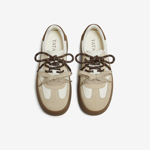 TATA/他她2025秋商场同款时尚百搭德训鞋女新款CWH05CM5