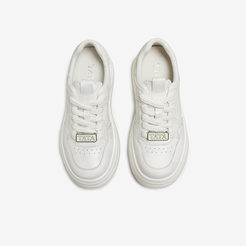 TATA/他她2025秋商场同款时尚休闲女板鞋新款CP202CM5