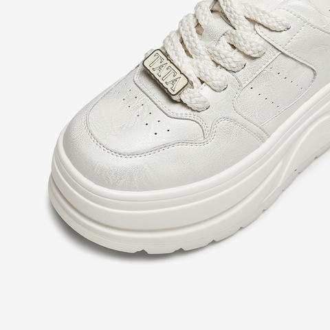 TATA/他她2025秋商场同款时尚休闲女板鞋新款CP202CM5