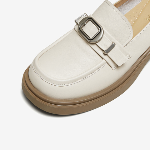 TATA/他她2025秋商场同款时尚休闲圆头女乐福鞋新款CK601CA5