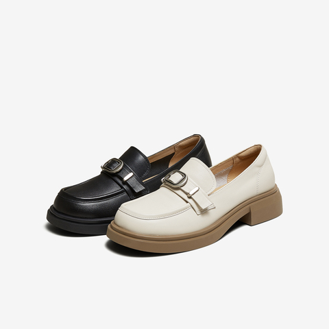 TATA/他她2025秋商场同款时尚休闲圆头女乐福鞋新款CK601CA5