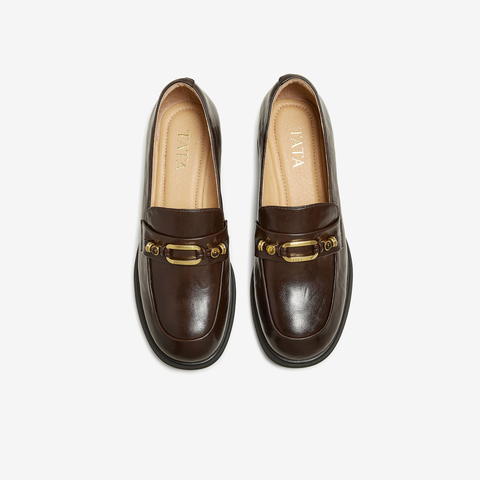 TATA/他她2025秋商场同款时尚百搭女乐福鞋新款WCNA6CA5