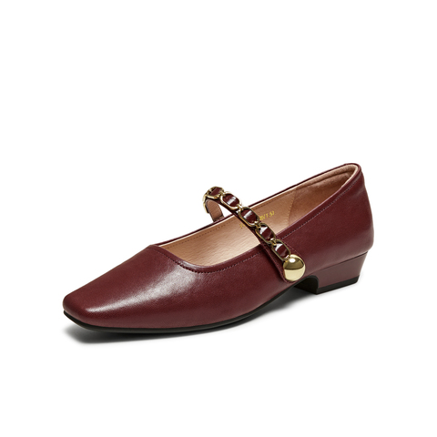 TATA/他她2025秋商场同款女法式气质玛丽珍鞋新款YRU01CQ5