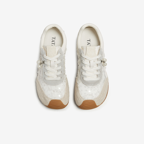 TATA/他她2025夏商场同款时尚百搭阿甘鞋女休闲鞋新款JTJ01BM5