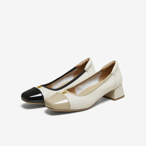 TATA/他她2025秋商场同款时尚简约浅口女单鞋新款XMM02CQ5