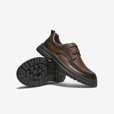 TATA/他她2025秋商场同款纯色舒适百搭休闲皮鞋男新款TGD02CM5