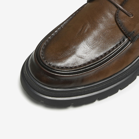 TATA/他她2025秋商场同款纯色舒适百搭休闲皮鞋男新款TGD02CM5