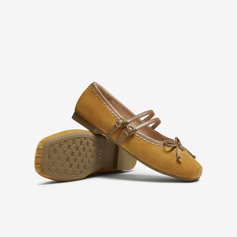 TATA/他她2025秋商场同款时尚蝴蝶结玛丽珍鞋女新款YRT03CQ5