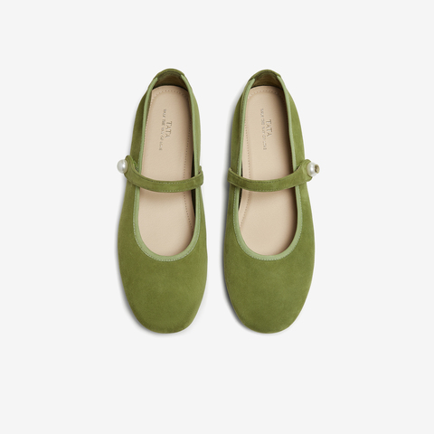 TATA/他她2025秋浅口女时尚休闲玛丽珍鞋新款YTK01CQ5