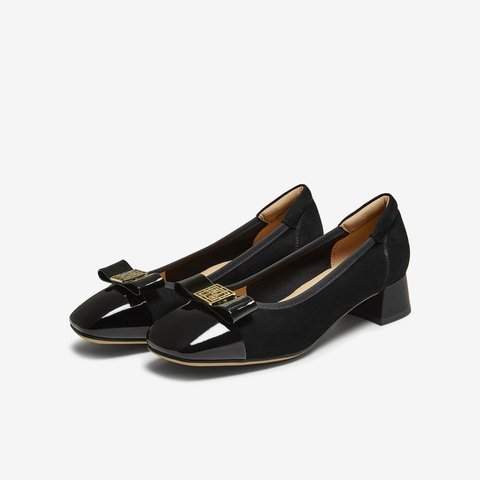 TATA/他她2025秋商场同款时尚气质女浅口单鞋新款XTS01CQ5