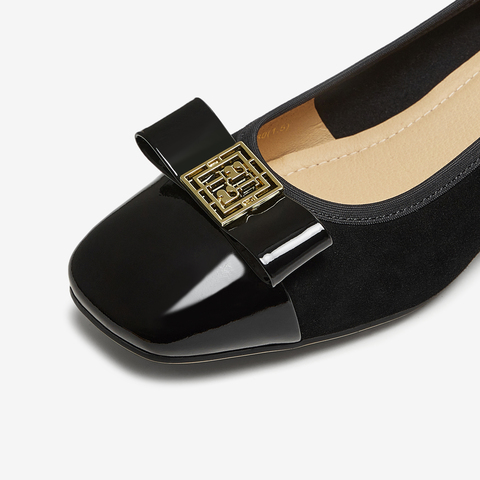 TATA/他她2025秋商场同款时尚气质女浅口单鞋新款XTS01CQ5