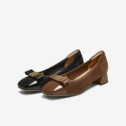 TATA/他她2025秋商场同款时尚气质女浅口单鞋新款XTS01CQ5