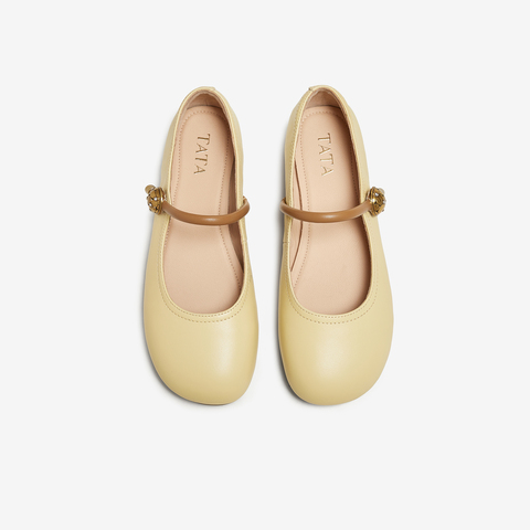 TATA/他她2025秋商场同款时尚百搭女玛丽珍鞋新款YFF03CQ5