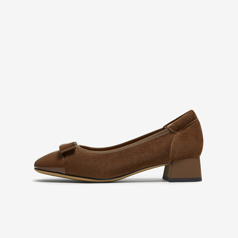 TATA/他她2025秋商场同款时尚气质女浅口单鞋新款XTS01CQ5